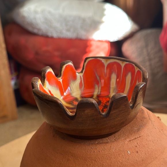 Vintage Treasure Craft Ceramic trinket dish - Orange and Brown - Picture 7 of 7